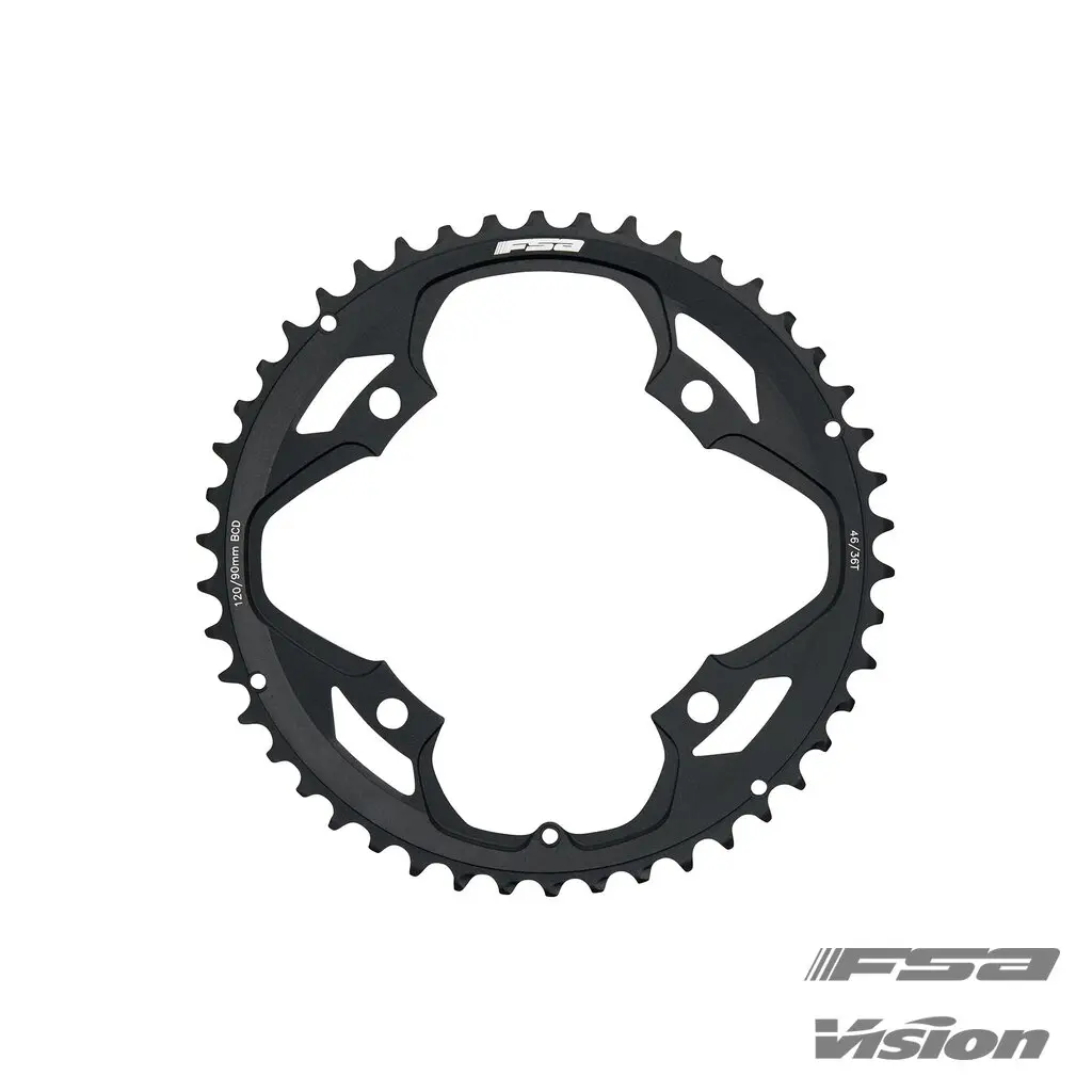 PLATEAU FSA VERO PRO/OMEGA STITCH 120 46T (30) (WA068) N11 (CONNEXION 4 BOULONS) V17 NOIR
