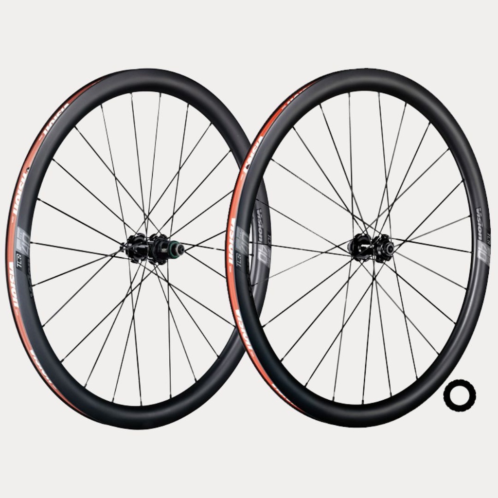 PAIRE DE ROUES VISION CARBON SC 40 DISC CL SHIMANO 11 (TUBELESS READY CLINCHER) B2