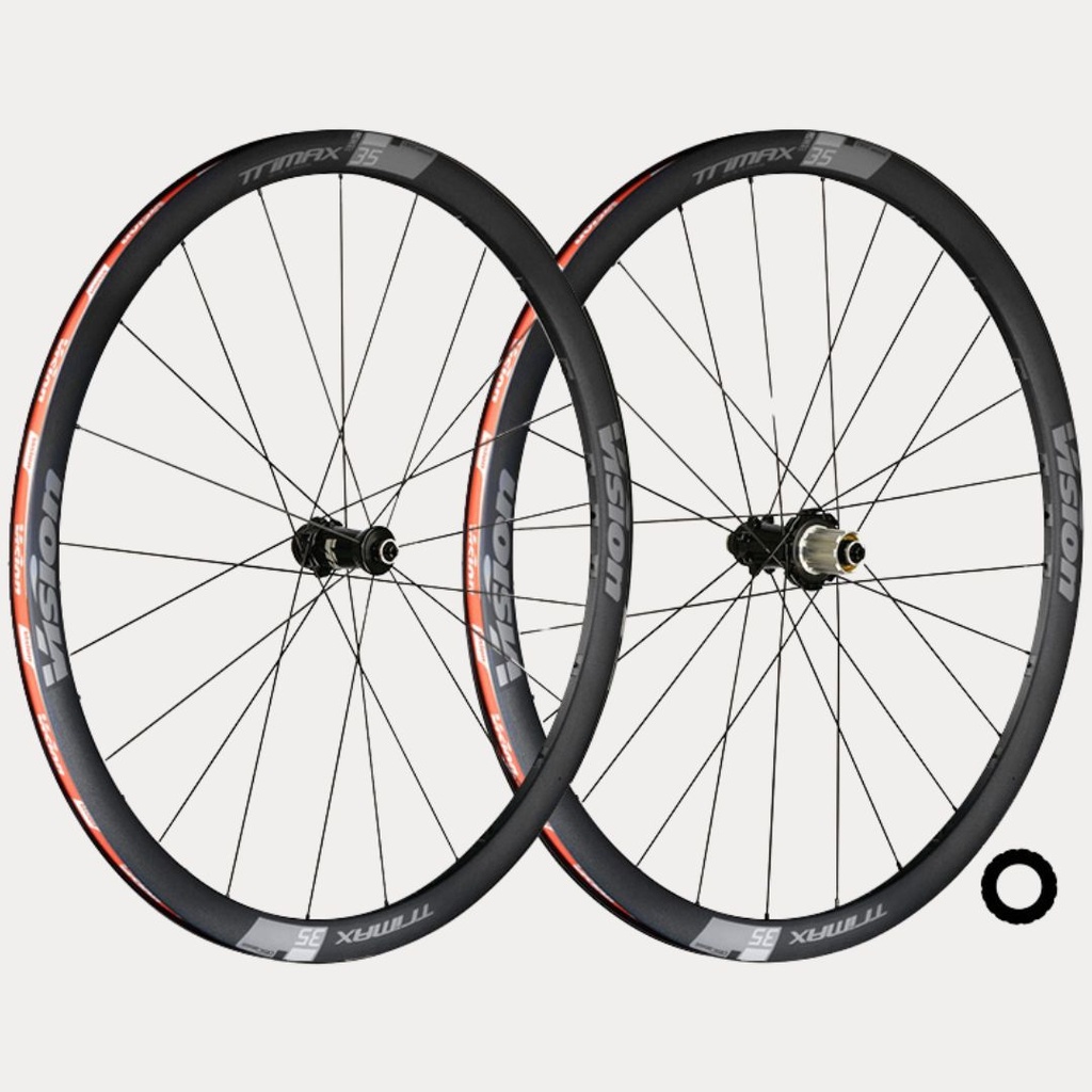 PAIRE DE ROUES VISION TRIMAX 35 SC DISC CL SHIMANO 11 (PNEU TUBELESS READY) B1