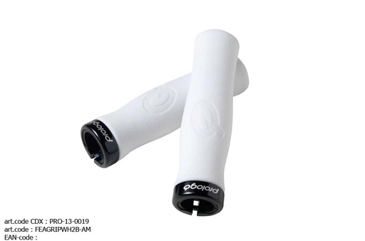 [FEAGRIPWH2B-AM] PROLOGO ACC. POIGNÉES FEATHER LOCK SYS (Blanc/Noir)