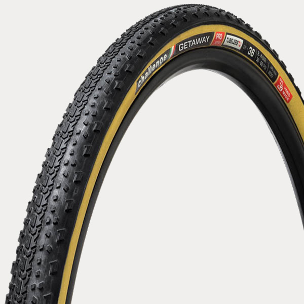 CHALLENGE TUBE GRAVEL GETAWAY {PRO} (TUBELESS TUBULAR - à coller) NOIR/BEIGE