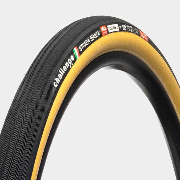 CHALLENGE TUBE GRAVEL STRADA BIANCA {PRO} (TUBELESS TUBULAR - à coller) NOIR/BEIGE