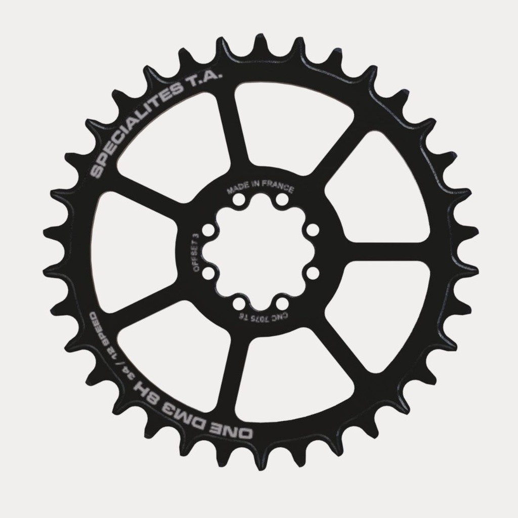 SPECIALITES TA PLATEAU ONE DM3 8H BOOST (SRAM 11/12S/OFFSET 3MM) DIRECT MOUNT NOIR