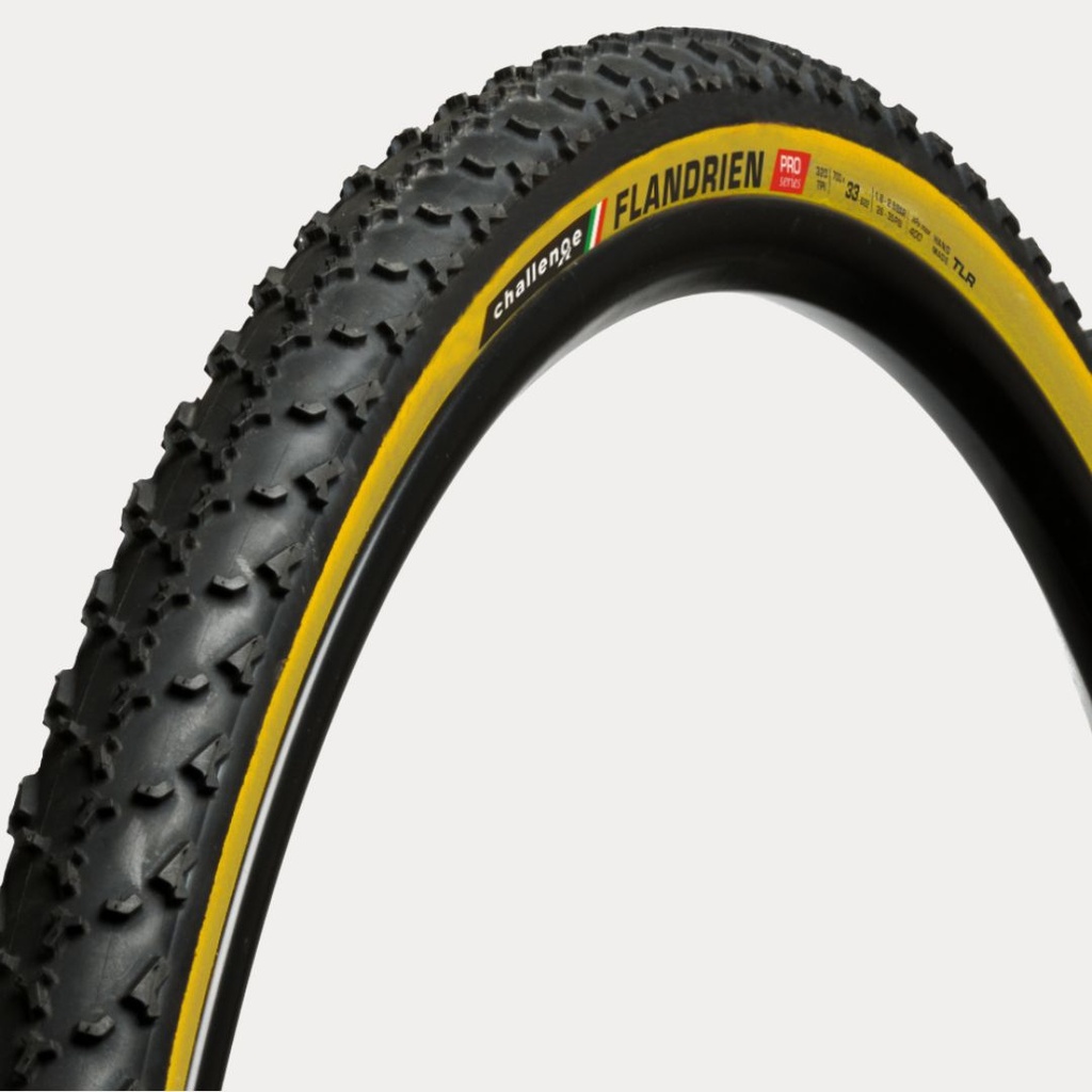 CHALLENGE OUTER TIRE CROSS FLANDRIEN {PRO} {TLR} (OPEN TUBULAR) BLACK/TAN