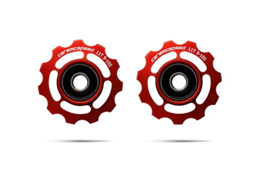 [101694] CERAMICSPEED Roulettes de dérailleur Shimano 11v (Rouge)