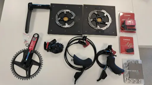 SRAM FORCE AXS XPLR WIDE D2 GROEPSET ZONDER CASSETTE ÉN TRP REMSCHIJF CL 140MM + 160MM