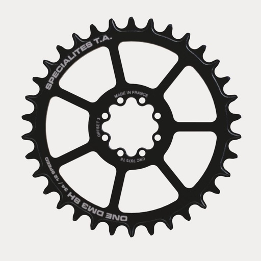 SPECIALITES TA CHAINRING ONE DM3 8H BOOST (SRAM 11/12S/OFFSET 3MM) DIRECT MOUNT BLACK