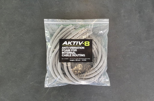 [182099] MOUSSE ANTI-VIBRATION AKTIV-8 POUR ROUTAGE INTERNE DES CÂBLES Ø6,0mm L=750MM (10PCS. DANS SAC)