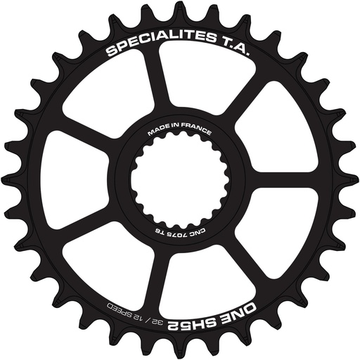 SPECIALITES TA CHAINRING ONE SH52 SHIMANO (11/12S) DIRECT MOUNT BLACK MATT