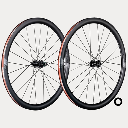 PAIRE DE ROUES VISION CARBON SC 40 DISC CL (TUBELESS READY CLINCHER) B2