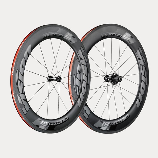 [710-0020191032] PAIRE DE ROUES VISION METRON 81 SL RB SHIMANO 11 (TUBELESS READY CLINCHER) A9 CARBONE/GRIS